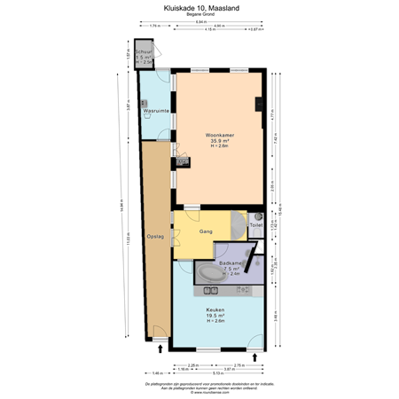 Floorplan - Kluiskade 10, 3155 BH Maasland