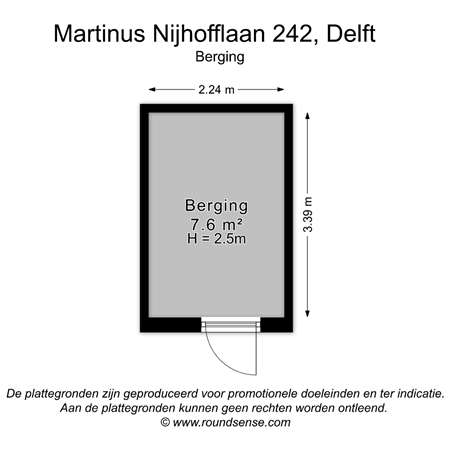 Floorplan - Martinus Nijhofflaan 242, 2624 ME Delft