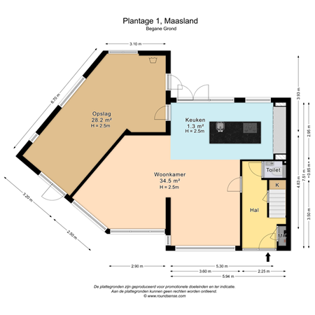 Floorplan - Plantage 1, 3155 AW Maasland