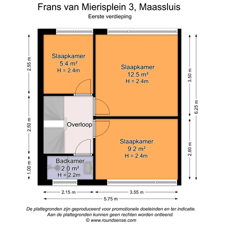 Floorplan - Frans Van Mierisplein 3, 3141 GC Maassluis