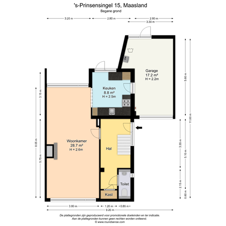 Floorplan - 's-Prinsensingel 15, 3155 VK Maasland