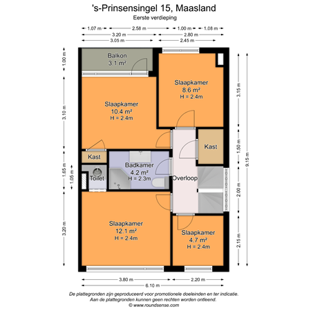 Floorplan - 's-Prinsensingel 15, 3155 VK Maasland