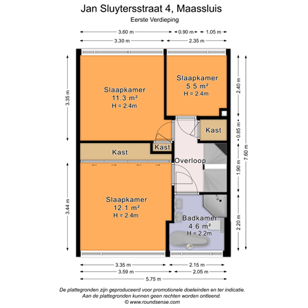 Floorplan - Jan Sluytersstraat 4, 3141 KH Maassluis