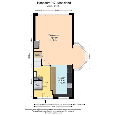 Floorplan - Hondsdraf 17, 3155 WD Maasland