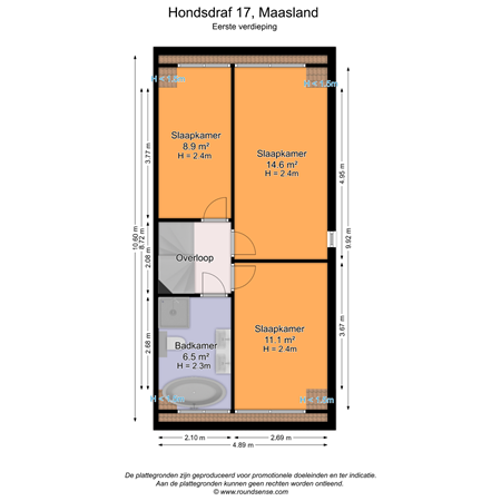 Floorplan - Hondsdraf 17, 3155 WD Maasland