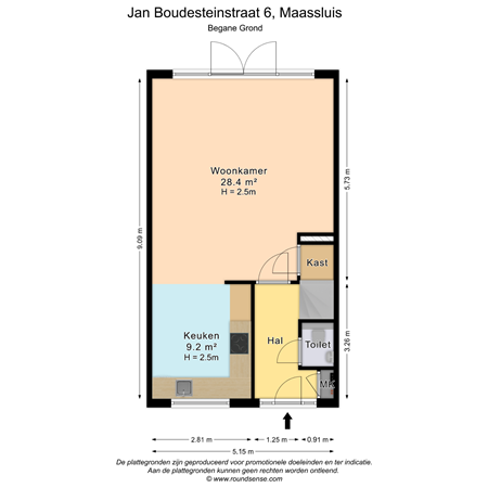 Floorplan - Jan Boudesteinstraat 6, 3144 RA Maassluis