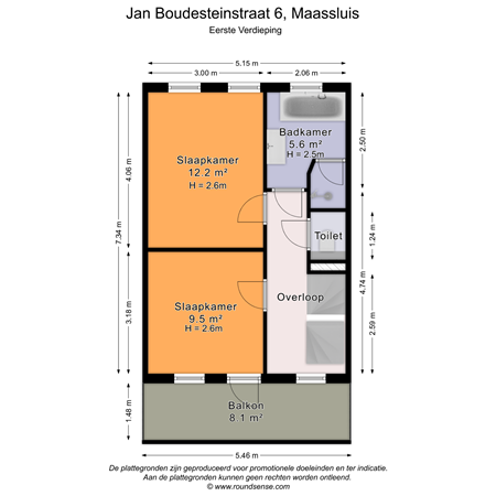 Floorplan - Jan Boudesteinstraat 6, 3144 RA Maassluis