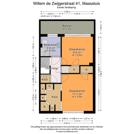 Floorplan - Willem de Zwijgerstraat 41, 3143 LP Maassluis