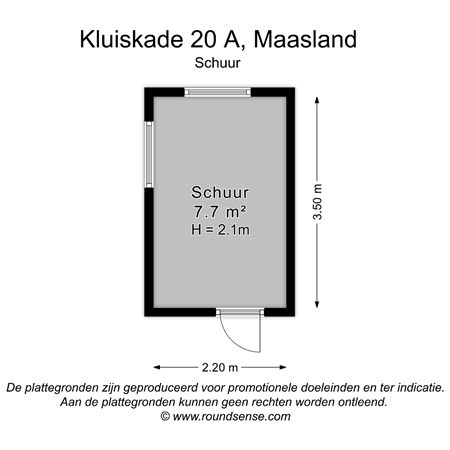 Floorplan - Kluiskade 20A, 3155 BH Maasland
