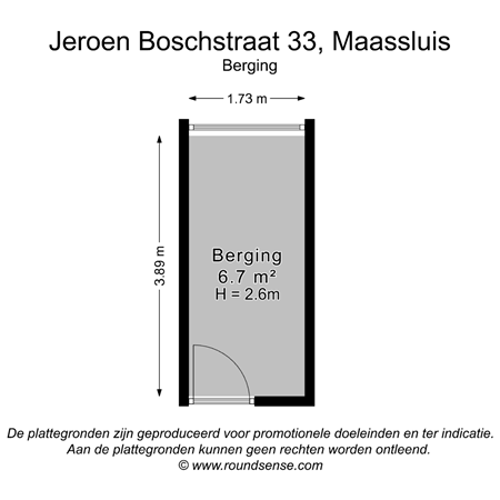 Floorplan - Jeroen Boschstraat 33, 3141 XJ Maassluis