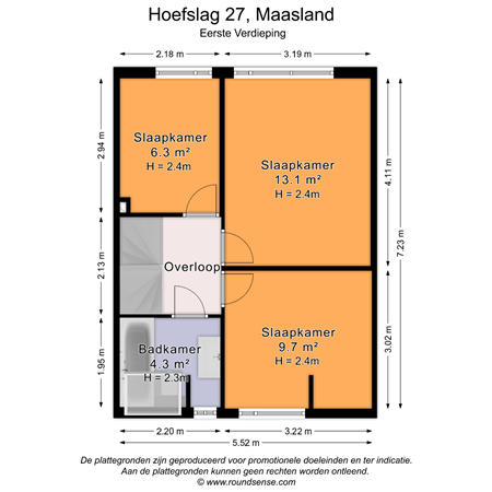 Floorplan - Hoefslag 27, 3155 BZ Maasland
