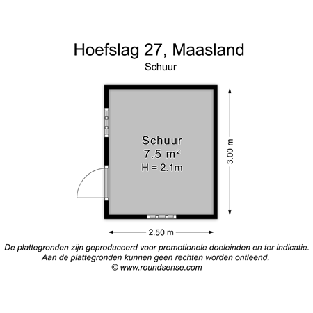 Floorplan - Hoefslag 27, 3155 BZ Maasland