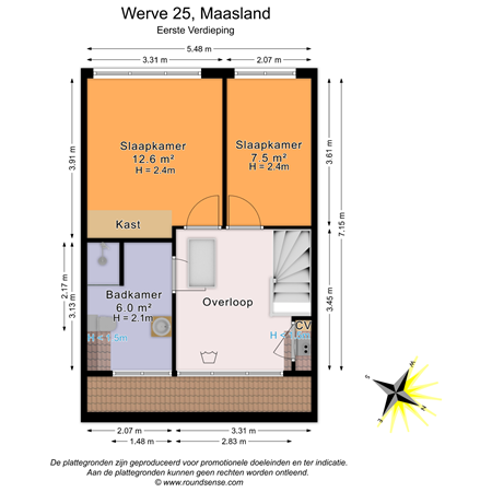 Floorplan - Werve 25, 3155 GL Maasland