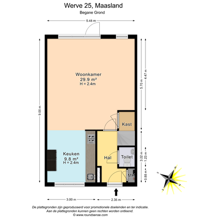 Floorplan - Werve 25, 3155 GL Maasland