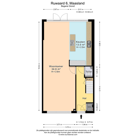 Floorplan - Ruwaard 6, 3155 BP Maasland