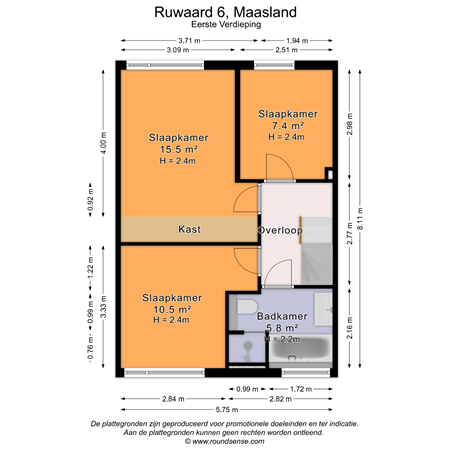 Floorplan - Ruwaard 6, 3155 BP Maasland
