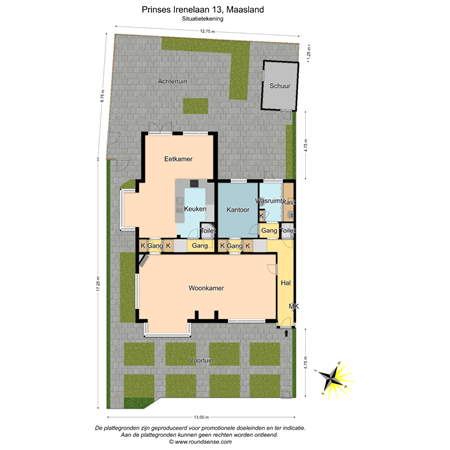 Floorplan - Prinses Irenelaan 13, 3155 TK Maasland