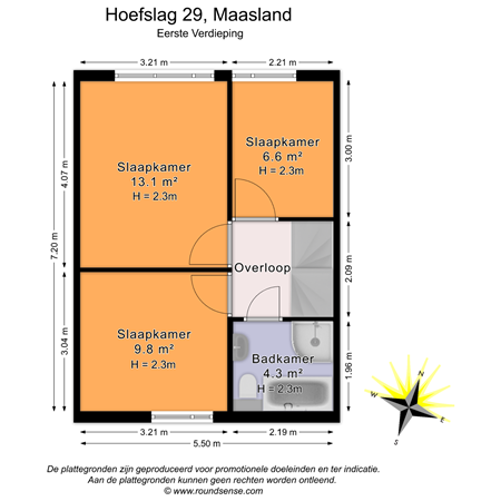 Floorplan - Hoefslag 29, 3155 BZ Maasland