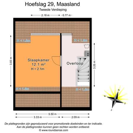 Floorplan - Hoefslag 29, 3155 BZ Maasland
