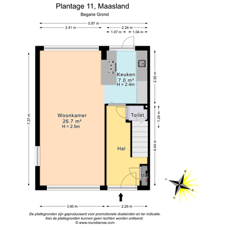 Floorplan - Plantage 11, 3155 AW Maasland