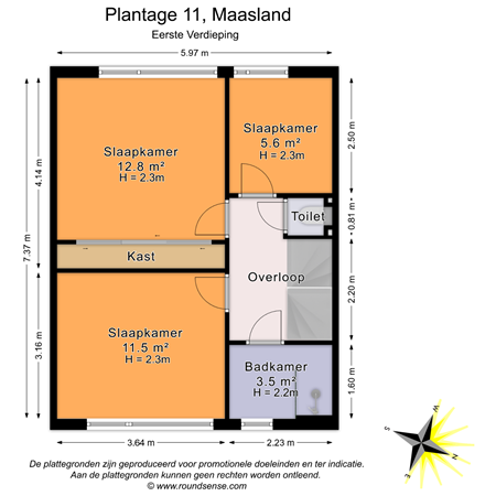 Floorplan - Plantage 11, 3155 AW Maasland