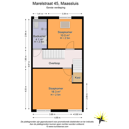 Floorplan - Marelstraat 45, 3142 CD Maassluis