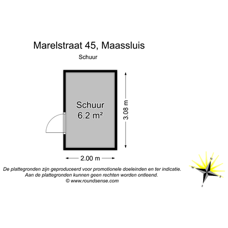 Floorplan - Marelstraat 45, 3142 CD Maassluis