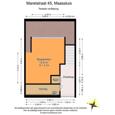 Floorplan - Marelstraat 45, 3142 CD Maassluis