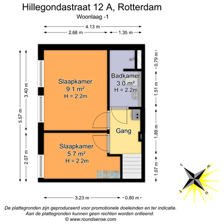 Floorplan - Hillegondastraat 12A, 3051 PB Rotterdam