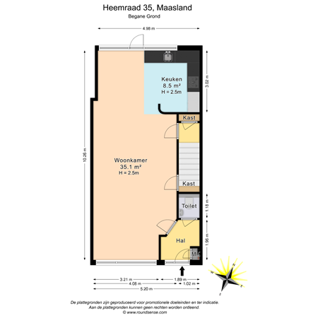 Floorplan - Heemraad 35, 3155 GB Maasland