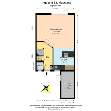Floorplan - Ingeland 63, 3155 GC Maasland