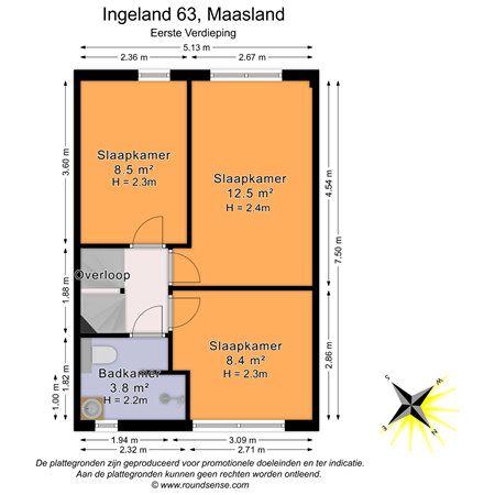 Floorplan - Ingeland 63, 3155 GC Maasland