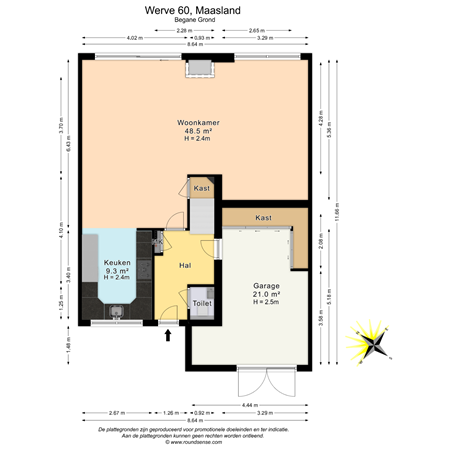 Floorplan - Werve 60, 3155 GM Maasland