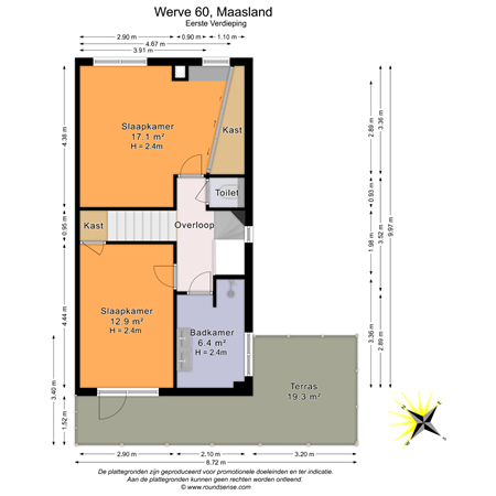 Floorplan - Werve 60, 3155 GM Maasland