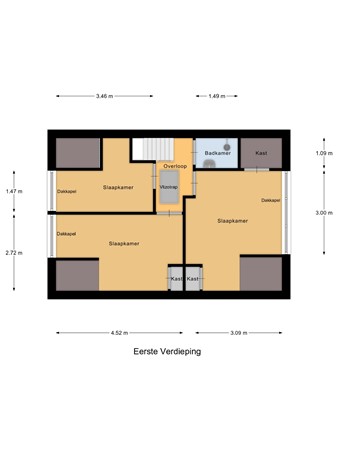 Floorplan - Schoolstraat 31, 7412 VP Deventer