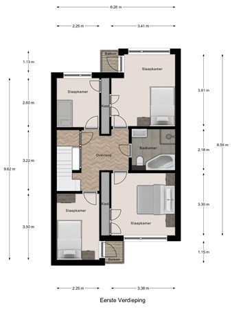 Floorplan - Ter Hunnepeplein 8, 7437 VL Bathmen