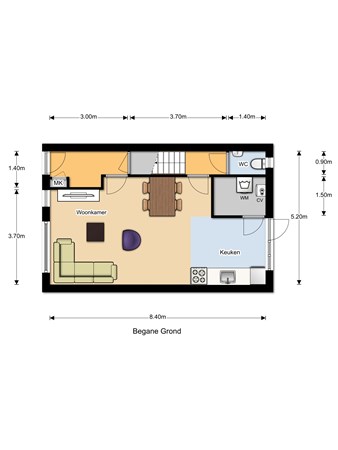 Floorplan - Kortelingstraat 60, 7412 JM Deventer