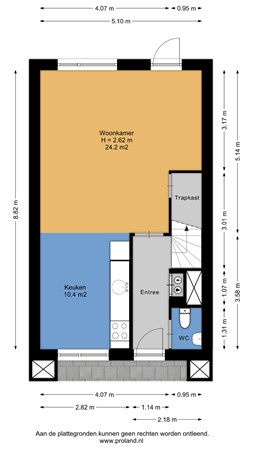 Floorplan - Douwelerwetering 1D, 7417 TR Deventer