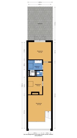 Floorplan - Kommedwarssteeg 85, 7005 AC Doetinchem