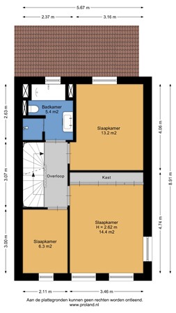 Floorplan - Van Durenstraat 2, 7415 BG Deventer
