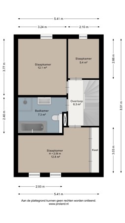 Floorplan - Van Durenstraat 3, 7415 BE Deventer