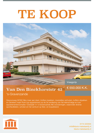 Brochure - Van Den Binckhorststraat 42, 2691 SE 'S-GRAVENZANDE (1) - Van Den Binckhorststraat 42, 2691 SE 's-Gravenzande