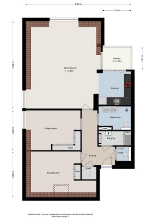 Burgemeester Oprellaan 1h, 7691 BE Bergentheim - Appartement - 2D.jpg