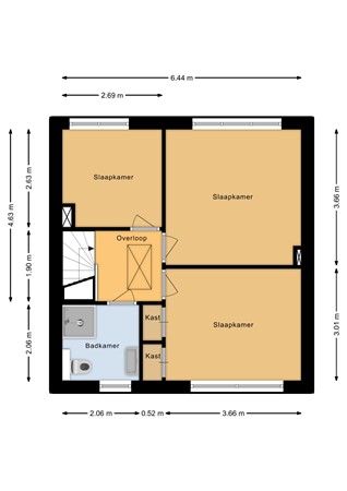 Saturnusstraat 9, 7782 RL De Krim - Eerste verdieping - 2D.jpg