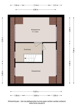 Berkenlaan 15, 7771 DG Hardenberg - Tweede verdieping - 2D.jpg