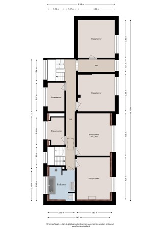 Eendrachtstraat 12, 7742 SZ Coevorden - Eerste verdieping - 2D.jpg