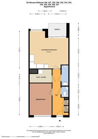 Floorplan - De Nieuwe Defensie | Appartement Bouwnummer 329, 3527 KW Utrecht