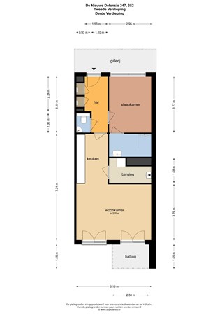 Floorplan - De Nieuwe Defensie | Appartement Bouwnummer 347, 3527 KW Utrecht