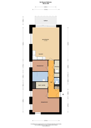 Floorplan - De Nieuwe Defensie | Appartement L Bouwnummer 302, 3527 KW Utrecht