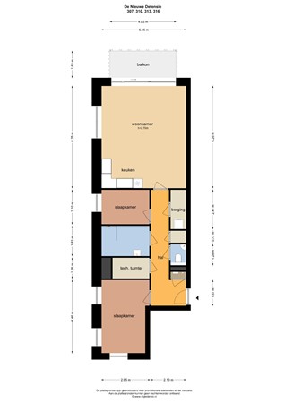 Floorplan - De Nieuwe Defensie | Appartement L Bouwnummer 310, 3527 KW Utrecht
